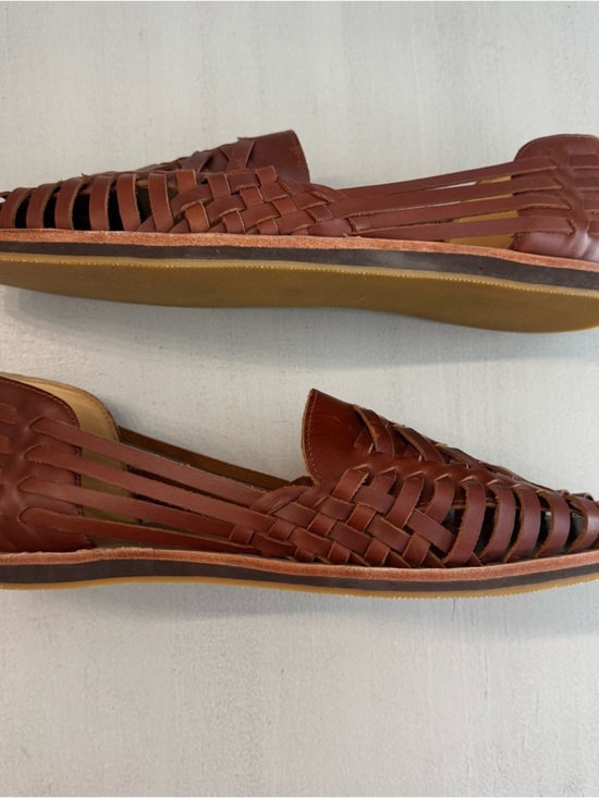 Nisolo Men’s Huarache Sandal in Brandy Closed Toe Leather Slip-On Sz 13 NIB main image 7